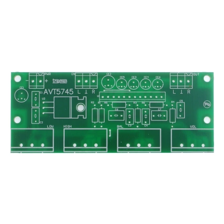 Przedwzmacniacz stereo z regulacją barwy dźwięku - PCB do projektu AVT 5745