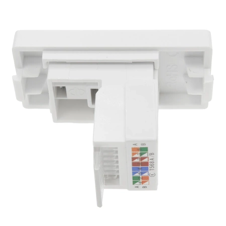 Moduł 1/2 - gniazdo RJ45 Ethernet Cat6 - biały - kompatybilny z ramkami Tawoia Glass