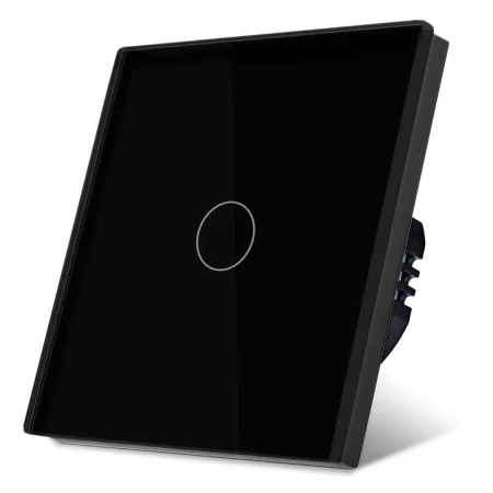 Włącznik dotykowy szklany pojedynczy 600W - sterowanie WiFi + Bluetooth - czarny - Tawoia Smart Home
