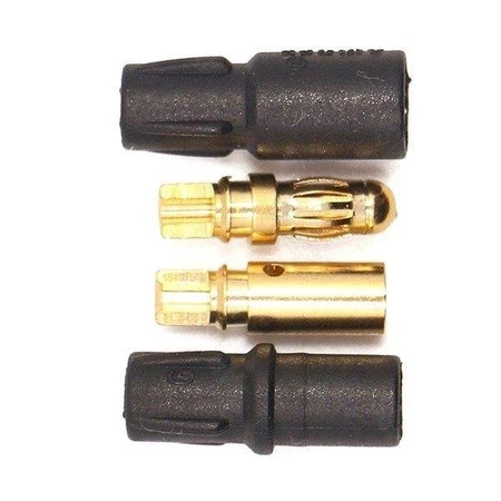 Wtyki GOLD 3.5mm - AMASS z osłonką - para - konektory Gold - czarny