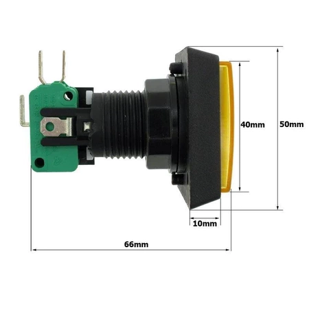 Przycisk do gier HG1-6S ON-(ON) podświetlany 12V, żółty