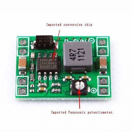 Przetwornica StepDown max 3A - 4.5-28V na 0,8-20V - micro 2g - do FPV