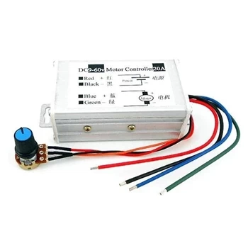 Regulator PWM silników DC 9–60 V, 20 A, częstotliwość 25 kHz, obudowa aluminiowa