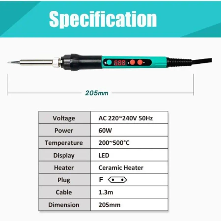 Lutownica kolbowa 60W z regulacją 200-500st. Proskit SI-186F