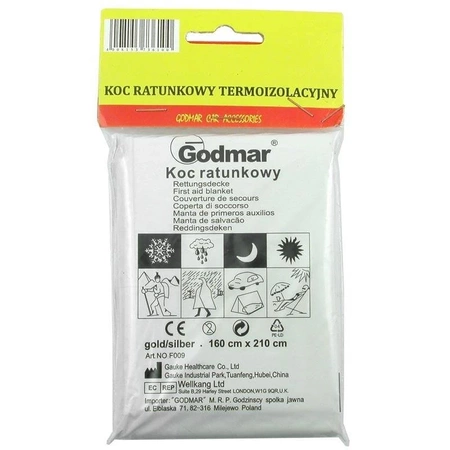 Koc ratunkowy termoizolacyjny dwustronny 160x210cm