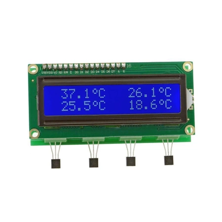 Miernik temperatury 4-kanałowy - auto-detekcja czujnika - KIT AVT 3085