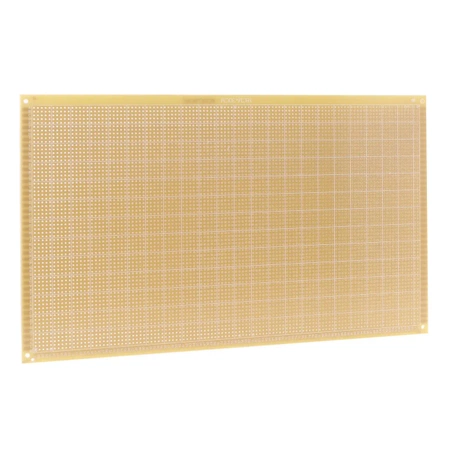 Płytka uniwersalna 18 x 30 cm, jednostronna, raster 2,54 mm, żółta, PU20