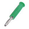 Wtyk izolowany 2mm lamelkowy lutowany 10A, zielony