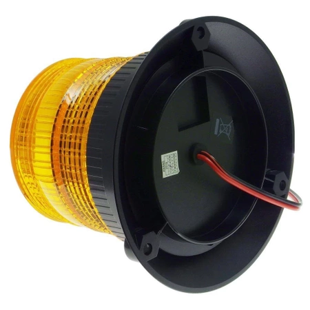 Lampa błyskowa LED pomarańczowa do wózków widłowych, 10V-110V, R10, fi14cm