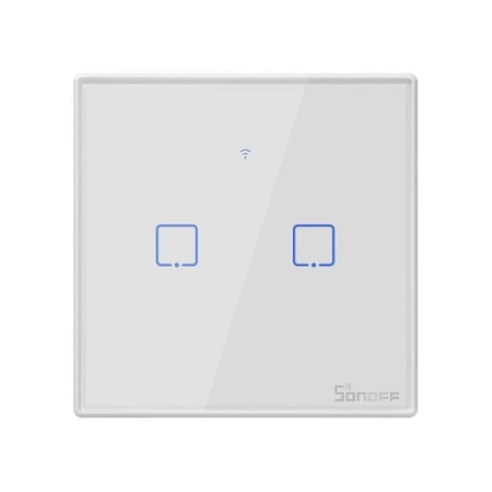 Dotykowy włącznik światła WiFi + RF 433 Sonoff T2 EU TX (2-kanałowy)