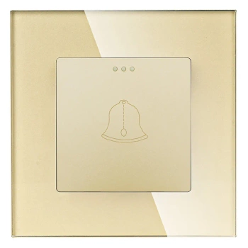 Włącznik szklany dzwonkowy - złoty - Tawoia Glass