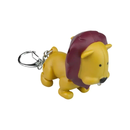 Latarka LED brelok z dźwiękiem – zwierzaki SAFARI: żyrafa, lew, nosorożec, zebra