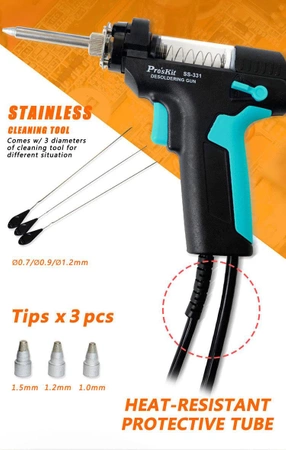 Stacja lutownicza 140W lutownica z odsysaczem Proskit SS-331B