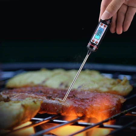 Termometr kuchenny szpilkowy -50 do 300°C, sonda ze stali nierdzewnej, TP101 biały