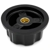 Gałka do potencjometru na oś 6mm - 36x19mm - z bakelitu, czarna - GBC36