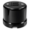 Ładowarka USB A+A 15W/35W okrągła czarna ceramiczna natynkowa - Ceramic Classic Loft