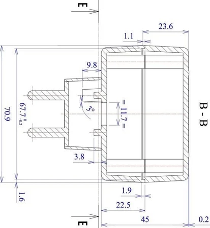 Obudowa 71x120, h=45mm, do zasilacza, Z30