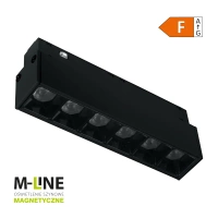 Reflektor szynowy magnetyczny liniowy 6W 480lm 4000K czarny M-LINE