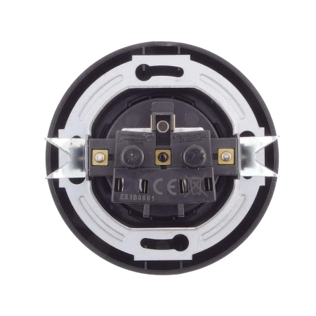 Gniazdo elektryczne z ramką, montaż podtynkowy, kolor czarny, Retro Vintage Loft