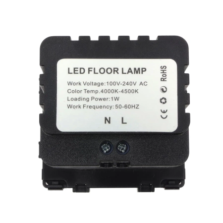 Lampka schodowa LED 230V 1W - szklana ramka - szary - Tawoia Glass