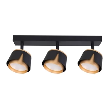 Kinkiet GX53 LED x3 czarny+złoty, XUDO IK283B