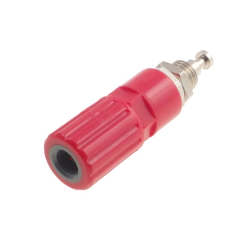 Gniazdo laboratoryjne izolowane 4mm lutowane 30A czerwone