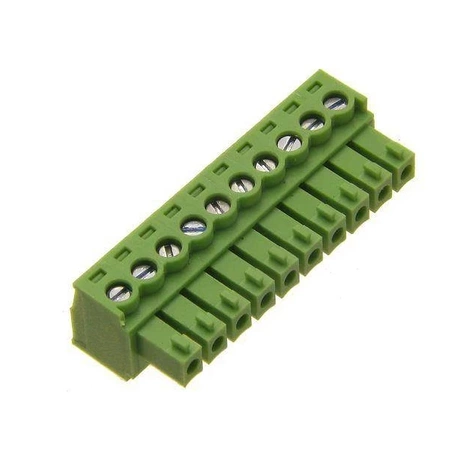 Listwa zaciskowa TLPS100V-10P, 10-polowa, raster 3,81 mm, prosta, 125 V / 8 A