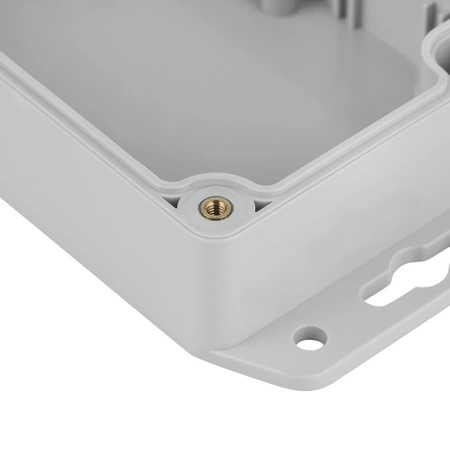 Obudowa hermetyczna Z128UJPTH, 70 × 105 × 40 mm, PC, jasnoszara, z uchem, z przezroczystym wieczkiem, Kradex