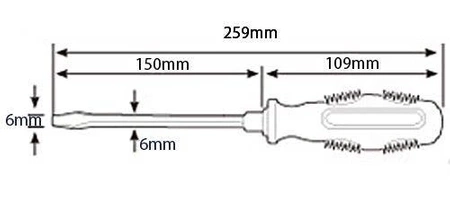 Wkrętak płaski 6x150mm, konstrukcja Go-Through, Proskit SD-7213A
