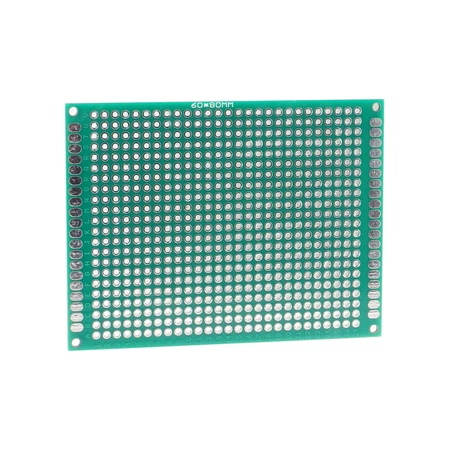Płytka uniwersalna 6 x 9 cm, dwustronna, raster 2,54 mm, zielona, PU26