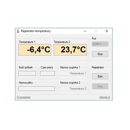 Rejestrator temperatury z USB - zlutowany KIT AVT 5230