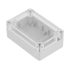 Obudowa 70x105, h=40mm, przezroczyste wieczko, jasnoszara z tulejkami mosiężnymi, Z128