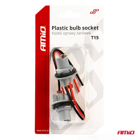 Gniazdo kostka oprawka żarówki T15 W16W W5W AMIO-03049