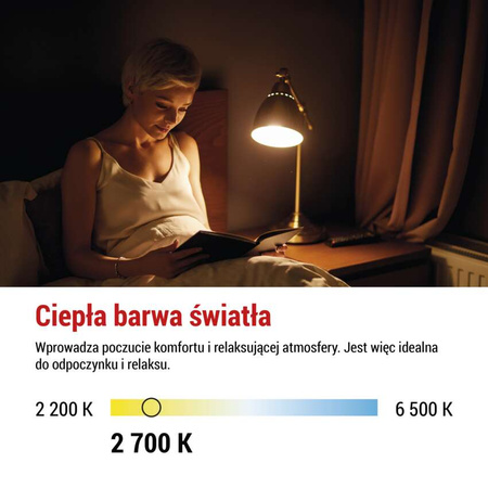 Żarówka LED E27 3.8W = 60W 806lm ciepła biel, Filament A60 A CLASS EMOS ZF5147