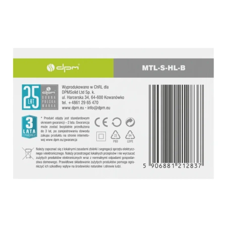 Łącznik kątowy do szyny magnetycznej poziomy natynkowy czarny M-LINE