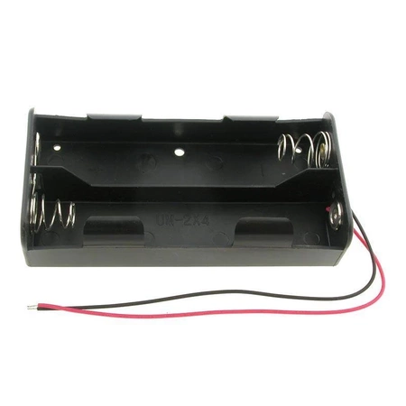 Koszyk baterii R14 x4 płaski z przewodami