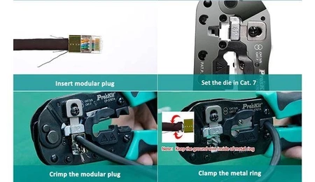 Zaciskarka RJ45 do wtyków 8 pin kat.5/6/7, Proskit CP-376TA