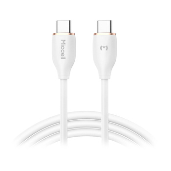 Kabel USB-C do USB-C 60W 3A 1,5m biały Miccel