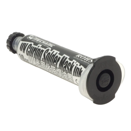 Soldermaska UV LVH-900, czarna, strzykawka 10 ml, Mechanic