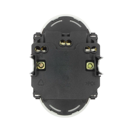 Moduł - Gniazdo elektryczne Schuko podwójne - biały - Tawoia Glass