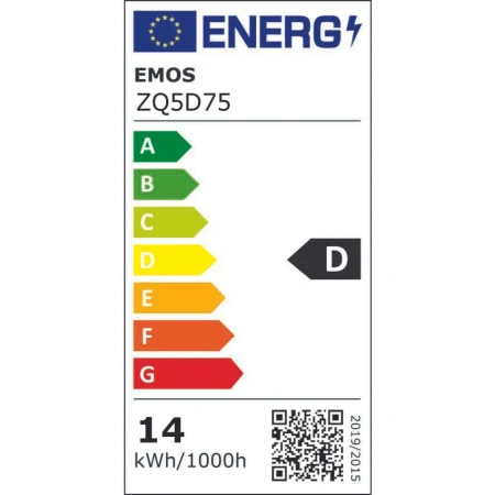 Żarówka LED E27 bańka A60, 14 W, odpowiednik 120 W, ciepła biel, 1901 lm, EMOS ZAR-E-ZQ5D75