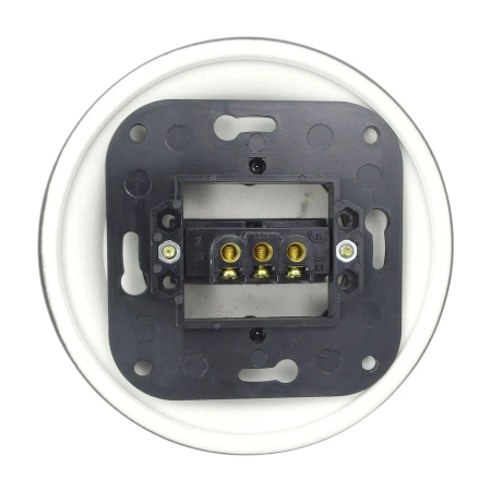 Włącznik światła schodowy z ramką, ceramiczny, montaż podtynkowy, kolor czarny Ceramic Loft