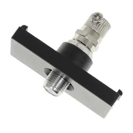 Moduł 1/2 - gniazdo antenowe SAT (typ F) - czarny - kompatybilny z ramkami Tawoia Glass