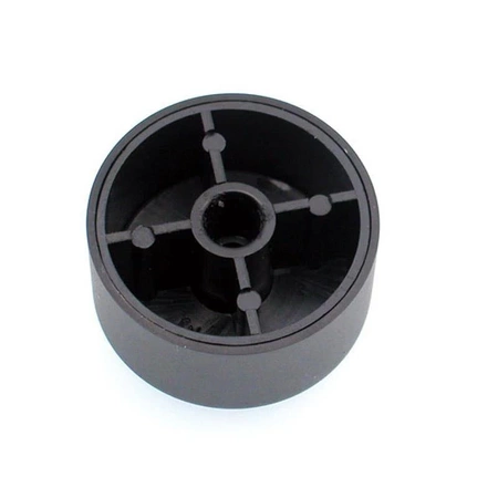 Gałka aluminiowa do potencjometru na oś 6mm - 31x17mm - czarna, biały wskaźnik