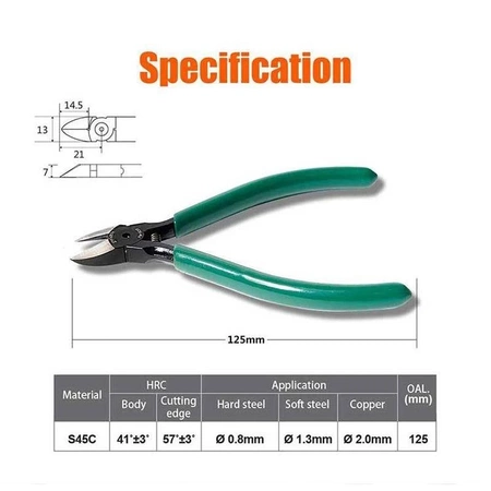 Szczypce PM-905F obcinaczki Cu 2mm / stal 0.8mm 128mm Proskit