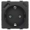Gniazdo elektryczne Schuko z USB A+C 20W z pomiarem energii (watomierz) WiFi i Bluetooth czarne podtynkowe z ramką szklaną - TAWOIA Smart Home