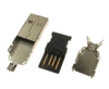 Wtyk USB A, do montażu na przewodzie, obudowa metalowa