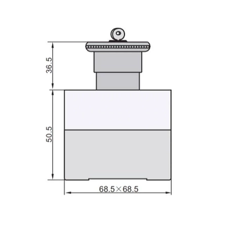 Przełącznik bezpieczeństwa w obudowie 68x68x50mm, ON-OFF, 1 tor, czerwony, stacyjka
