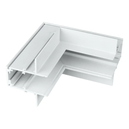 Łącznik kątowy do szyny magnetycznej wewnętrzny podtynkowy biały M-LINE