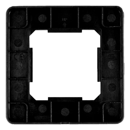 Ramka plastikowa pojedyncza, czarna, QUAD